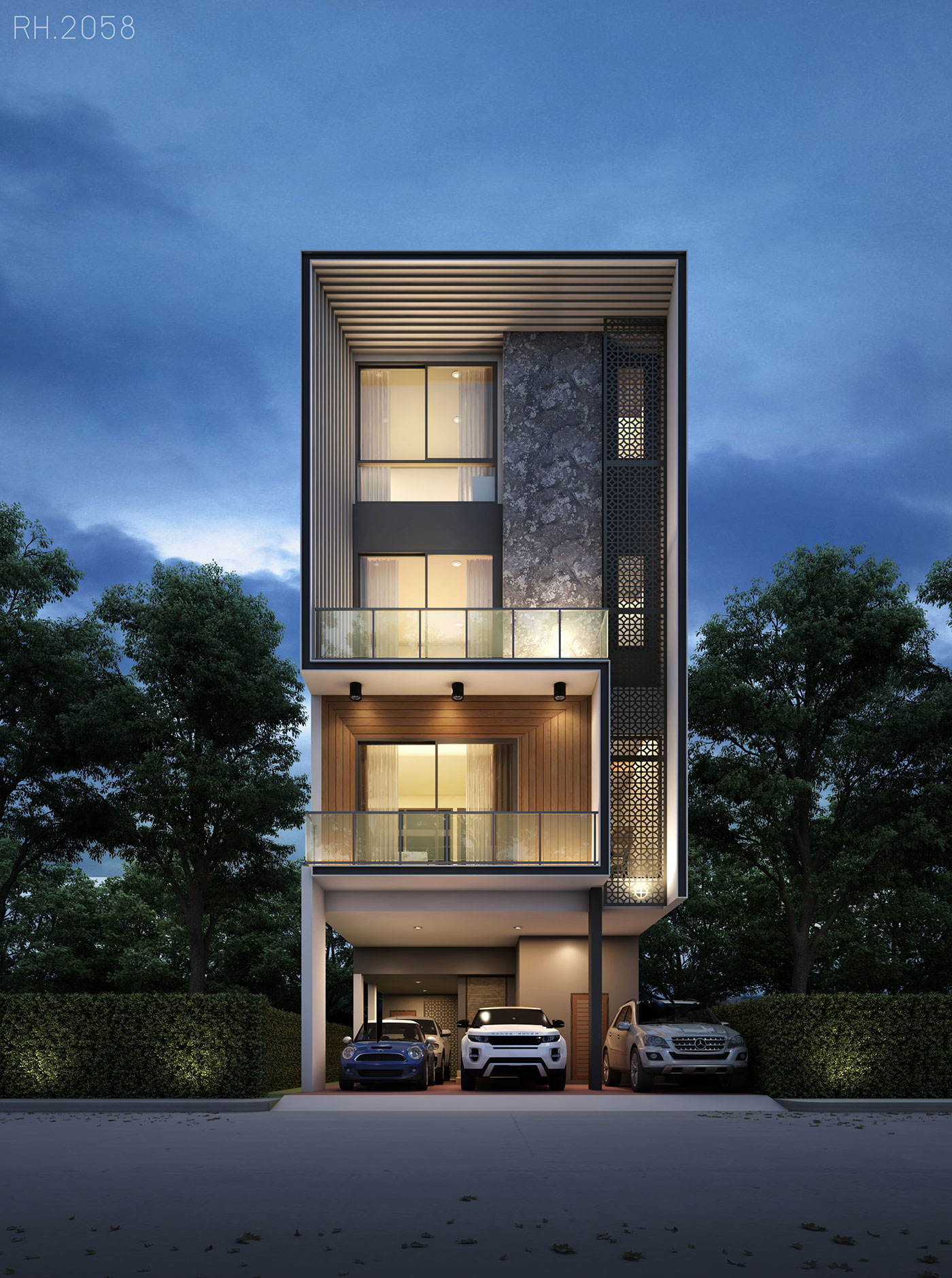 แบบ บ้าน 3 ชั้น modern