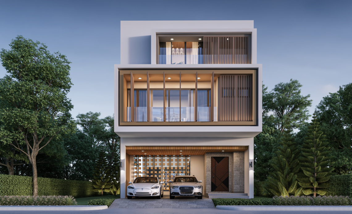 แบบบ้านโมเดิร์น 3 ห้องนอน