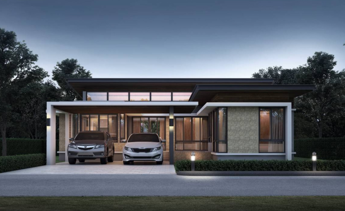 แบบบ้านชั้นเดียวราคา 4-5 แสน