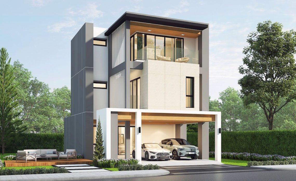 สร้างบ้าน 3 ชั้น